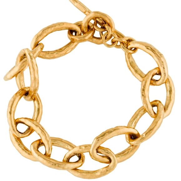Ippolita Jewelry - IPPOLITA 18K YELLOW GOLD 750 HEAVY BASTILLE LINK BRACELET